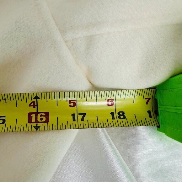 Line "Meghan" Coat - Ivory Wool Wrap Peacoat - Size M - Picture 8 of 12